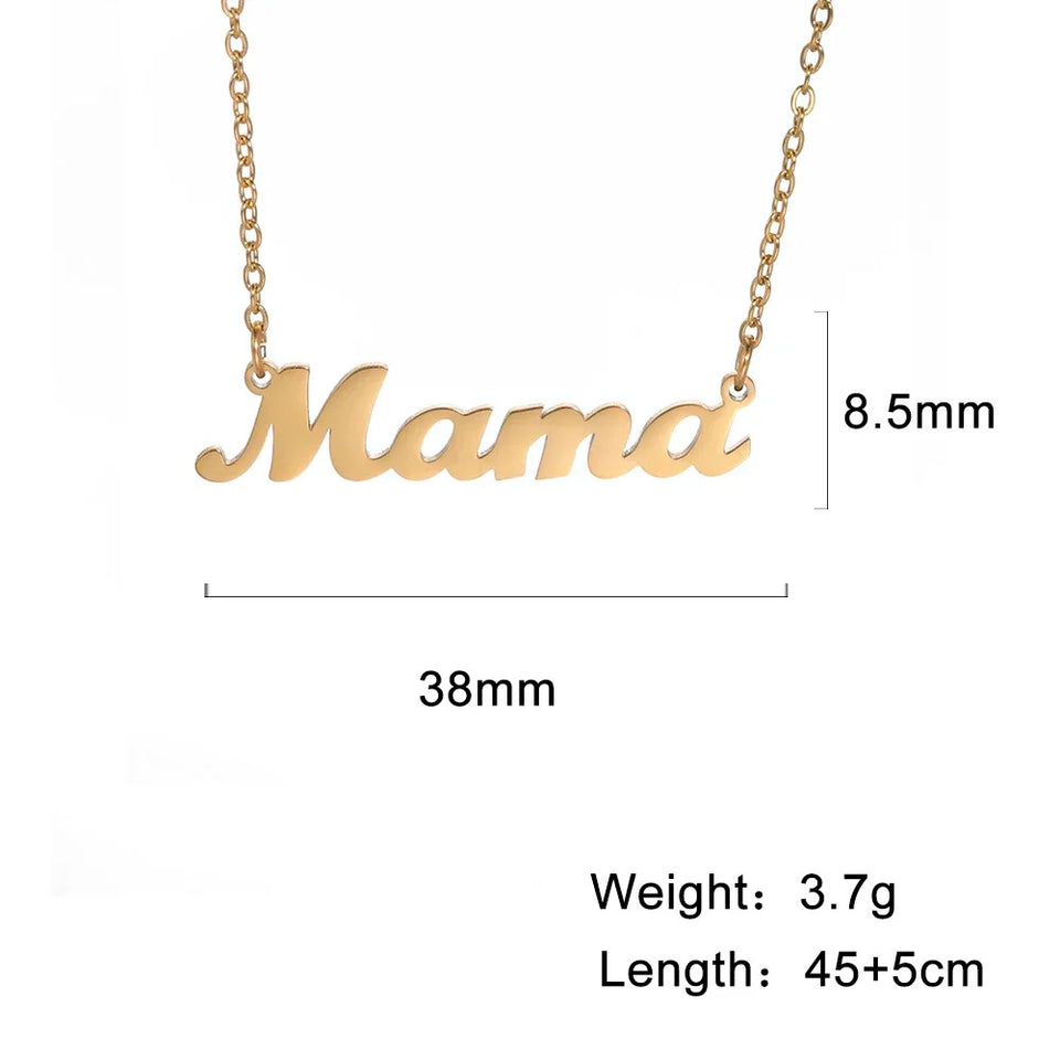 Mama Letter Pendant Necklace