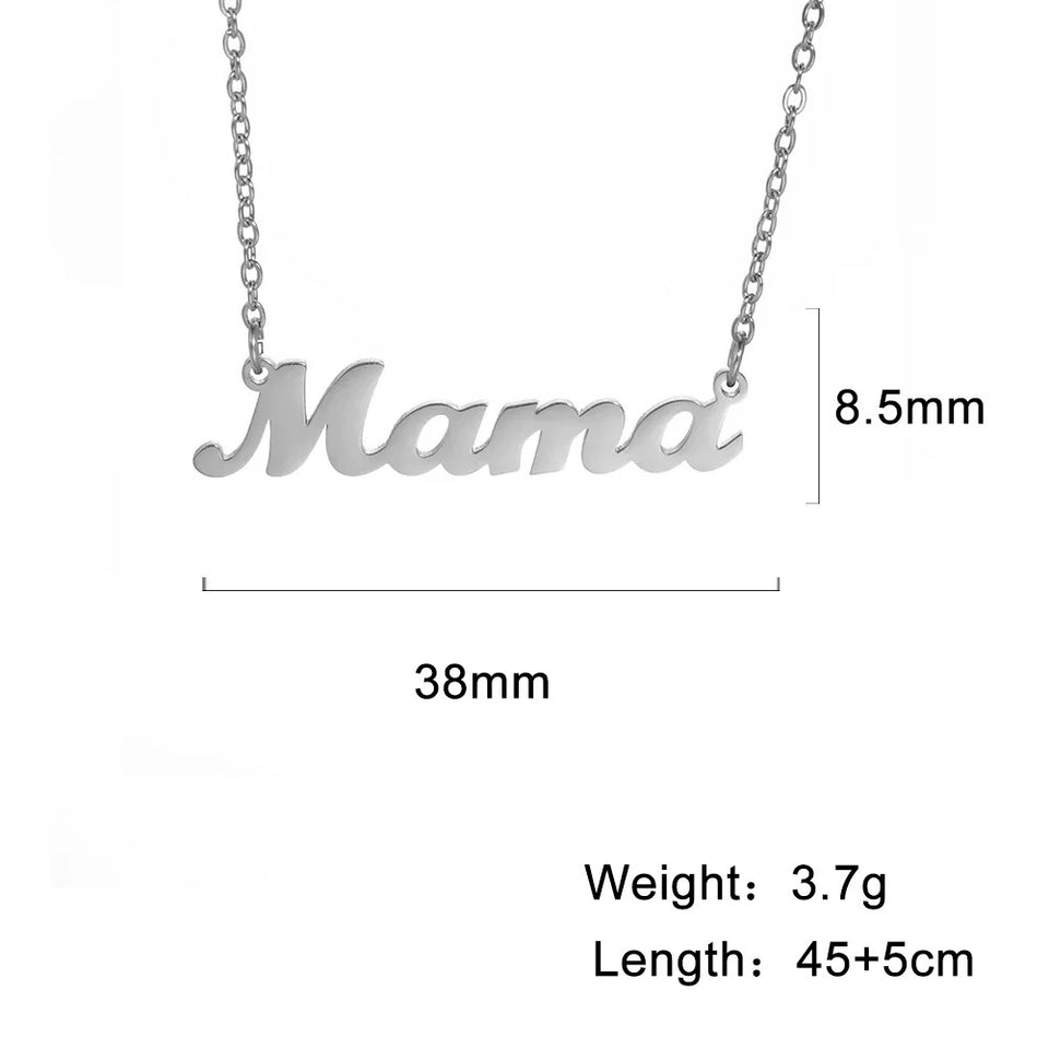 Mama Letter Pendant Necklace