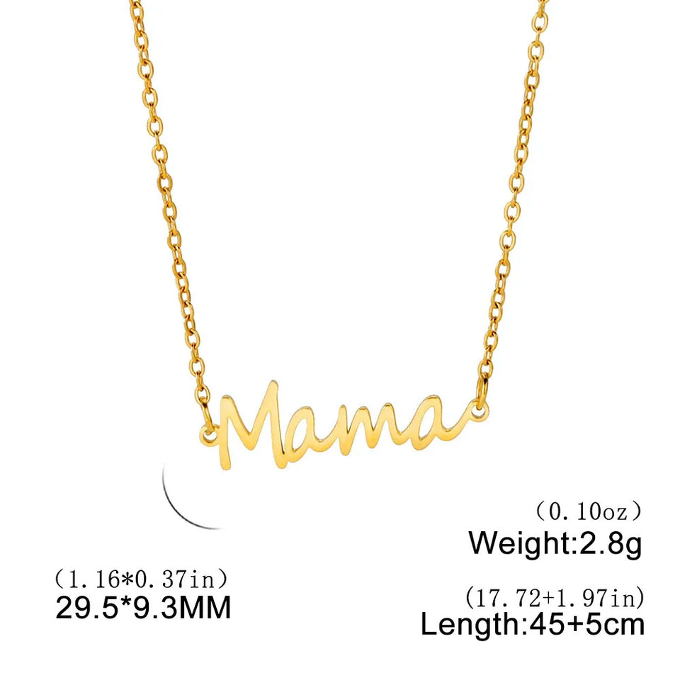 Mama Letter Pendant Necklace