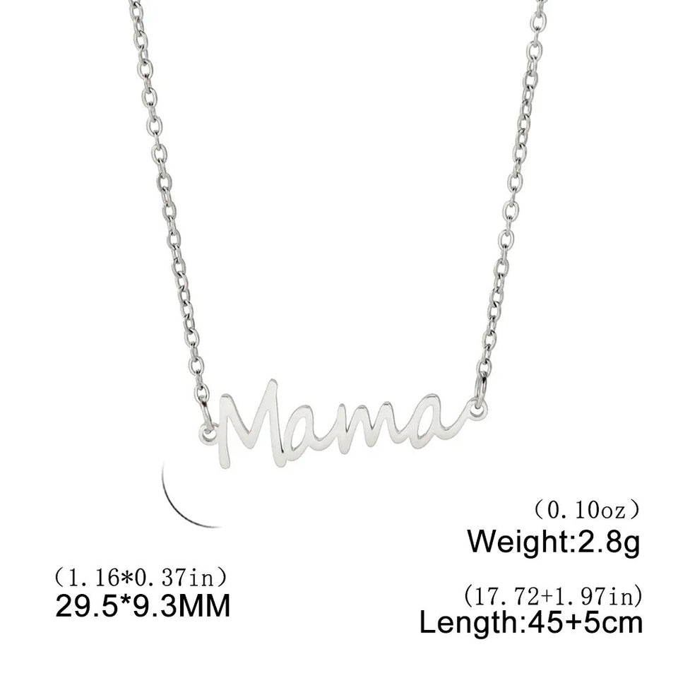 Mama Letter Pendant Necklace