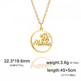 Mama Letter Pendant Necklace