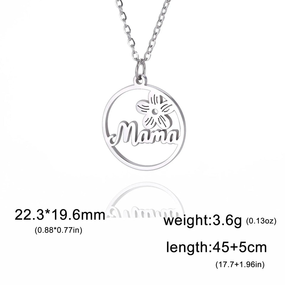 Mama Letter Pendant Necklace